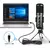 Microfone USB para jogos de computador, microfone condensado com eco e monitoram na internet