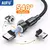 Cabo magnético ausu 3m 540, carregador magnético giratório, micro usb tipo c, - VB STORES