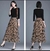 Saia Tule Flores veludo - LM STYLE