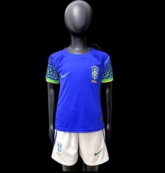 Conjunto Infantil Brasil Away 22/23