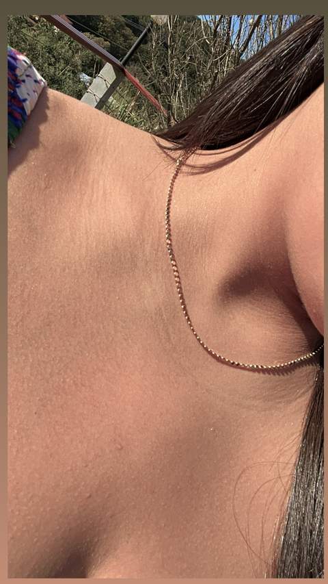 Colar mini esferas marteladas