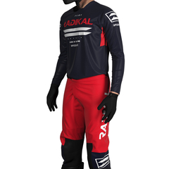 conjunto motocross Radikal Flux rojo azul - arco academy