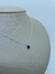 COLAR PRATA 925 PONTO DE LUZ AZUL BIC REDONDO 6MM - Raquel Rocha Acessórios