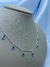 CHOCKER PRATA 925 ELO PORTUGUES PINGENTES ZIRCONIAS AZUIS - comprar online