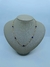 COLAR CHOCKER ELO PORTUGUES PEQUENO COM PEDRINHAS AZUL ROYAL