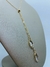 COLAR GRAVATINHA PINGENTE NAVETE ZIRCONIA CRISTAL 40CM
