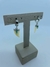 BRINCO ARGOLA CLICK CRAVEJADA BOHO DENTE DE SABRE BRANCO COM ZIRCONIA NAVETE VERDE - comprar online
