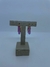 BRINCO ARGOLA CLICK ORGANICO RETANGULAR COM PEDRA DE RESINA COR ROXO TOPAZIO - comprar online