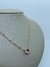 COLAR CHOCKER ELOS CORAÇÕES PEQUENOS VAZADOS PINGENTE CENTRAL CORAÇÃO ROSA ZIRCÕNIA - comprar online