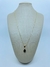 COLAR PINGENTE GOTA G ZIRCONIA PRETA