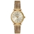 RELOGIO MONDAINE DOURADO CAIXA REDONDA NUMERAÇAO INCOMPLETA FUNDO PEROLADO PULSEIRA ESTEIRINHA - comprar online