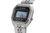 RELOGIO MONDAINE PRATA CAIXA RETANGULAR FUNDO PRETO DIGITAL WATER RESET ALARM CHRONO - comprar online