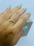 ANEL PRATA 925 SOLITARIO 4 GARRINHAS ZIRCONIA CRISTAL ARO IRREGULAR