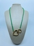 COLAR ELO CARTIER VERDE PINGENTE CORAÇAO BANHO DE OURO