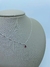COLAR PRATA 925 PONTO DE LUZ GOTA CEREJA 45CM