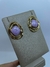 BRINCO ORGANICO DUPLO LUXO PEDRA RESINA LILAS MARMORIZADO QUADRADA ABAULADA - comprar online