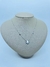 COLAR PRATA 925 TREVO BRANCO INSPIRAÇAO VAN CLEEF COM DUAS ZIRCONIAS - comprar online