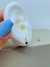 BRINCO OURO 18 K PENDULO MEIA BOLINHA COM PENDULO PEDRINHA ZIRCONIA RUBI REDONDA COM TARRAXA BABY