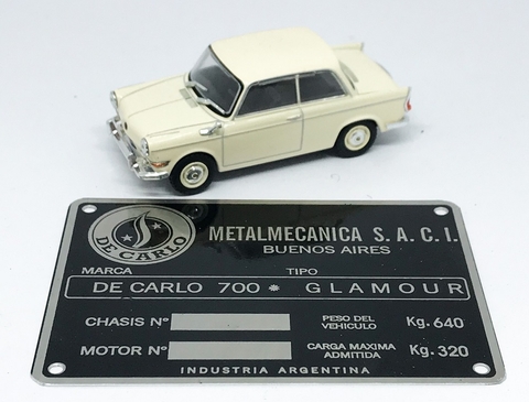 BMW 700 - Chapa identificatoria