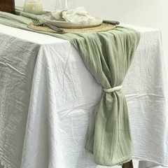 Camino de gasa 0.70 x 2.00 mts- Verde Malva - comprar online