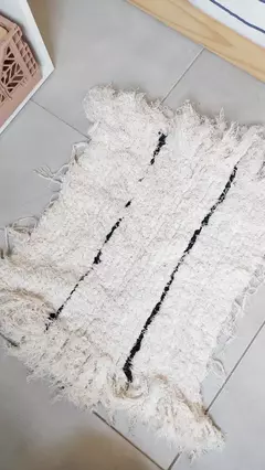 Alfombra con rayas negras 45x60cm