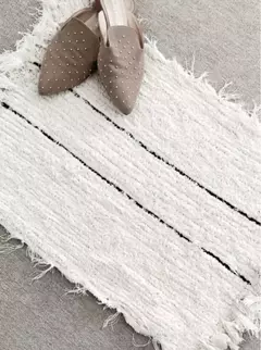 Alfombra con rayas negras 45x60cm - comprar online