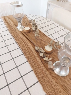 Mantel Rayas cuadros negros 2,5 metros - comprar online