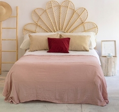 Pie de Cama de Gasa - Color Rosa - 2,00 x 1,40