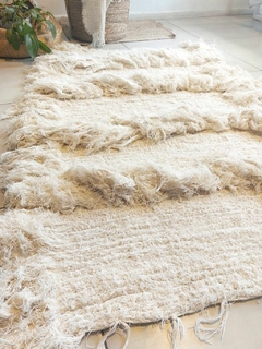 Alfombra Tejida c Flecos Laterales - 60x110 cm