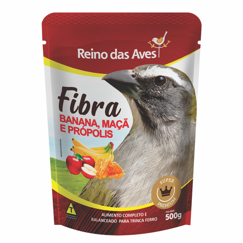 Fibra Banana, Maça e Propolis 500g - Reino das Aves