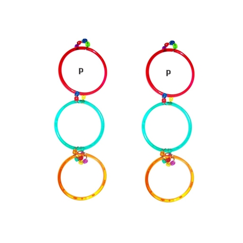 Kit 2un Argolas Pequenas Coloridas Para Passaros - Toco Tucano