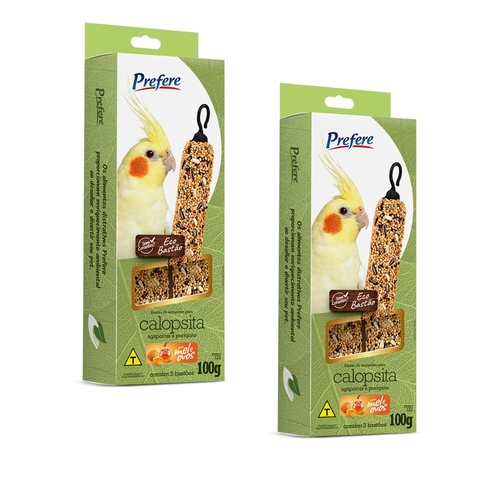 Kit 2un Eco Bastão Para Calopsita Sem Corante 100g - Prefere