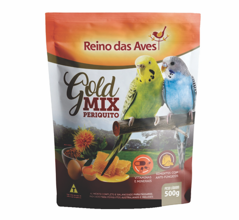 Periquito Gold Mix 500g - Reino Das Aves