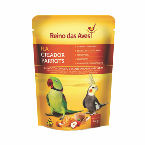 RA Criador Parrots 4kg Farinhada - Reino Das Aves