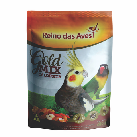 Calopsita Gold Mix 4kg - Reino Das Aves