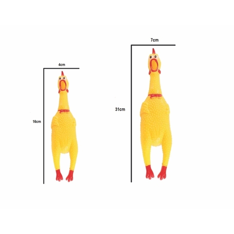 Galinha Frango Borracha Mordedor Cachorro Pet Faz Barulho