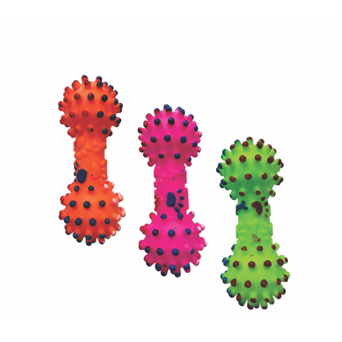 Mordedor Osso Halteres Cravinho Emite Som Brinquedo Pet