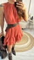 VESTIDO LUMA FRENTE ÚNICA AMARRAÇÃO BABADO - loja online