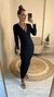 VESTIDO OLIVIANE MALHA CANELADA DECOTE V ACESSÓRIO - comprar online