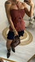 BLUSA EDUARDA SEM ALÇA ZIPER FRONTAL E CINTO FAIXA - Patch Fashion