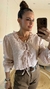 BLUSA YASSIRA CROPPED AMARRAÇÃO TEXTURIZADA - comprar online