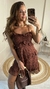 VESTIDO CURTO PEPITA RENDA BABADO - comprar online