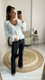 BLUSA GENNY TRICOT BABADO DECOTE V MANGA LONGA - loja online