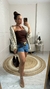 BLUSA WENDY SEM ALÇA MALHA CANELADA na internet