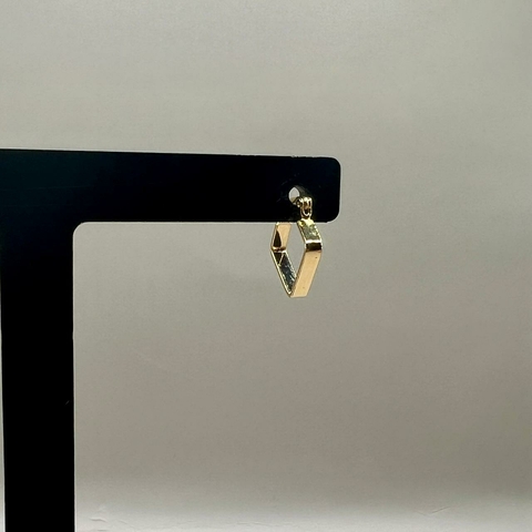 Brinco Quadrado Folheado a Ouro 18K