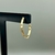 Brinco Meia Argola Folheado a Ouro 18K