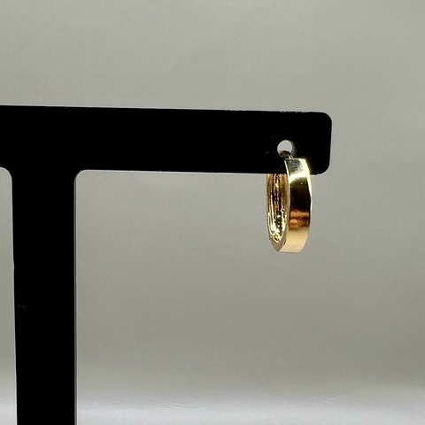 Brinco Argola Lisa Folheada a Ouro 18K