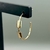 Brinco Meia Argola Folheado a Ouro 18K