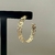 Brinco Argola de Folhas Folheado a Ouro 18K