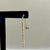 Brinco Haste em Zircônia Folheado Ouro 18k